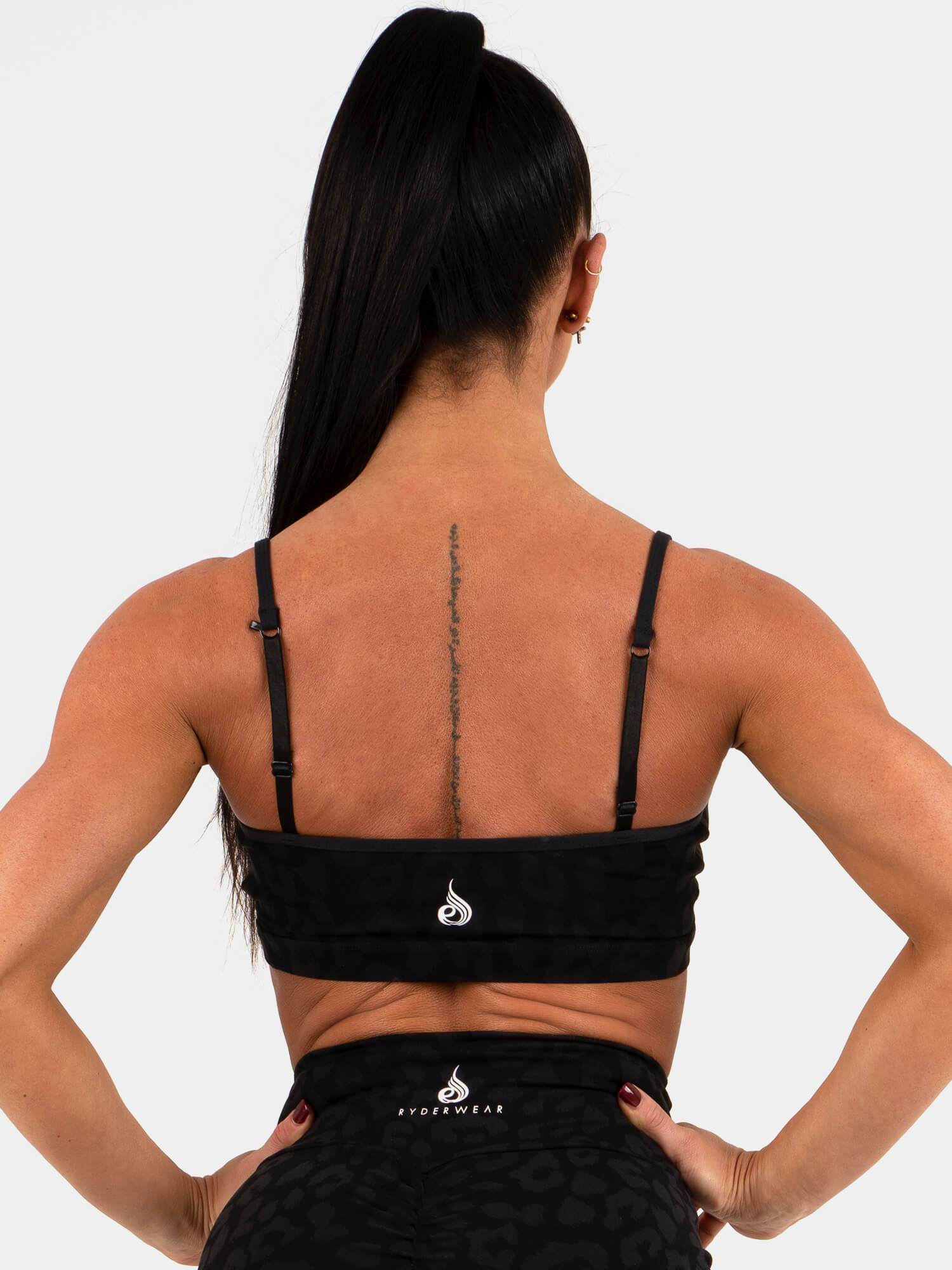 Animal Sports Bra - Leopard Black - Image 5