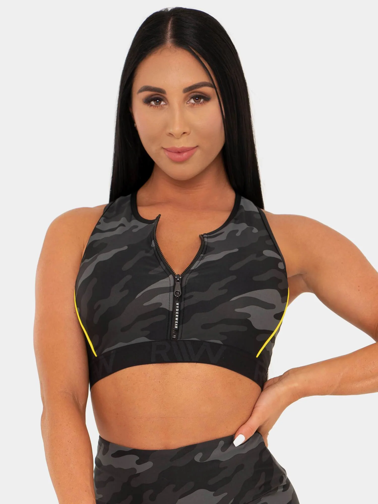 BFCAMO Zip Up Sports Bra - Camo - Image 4