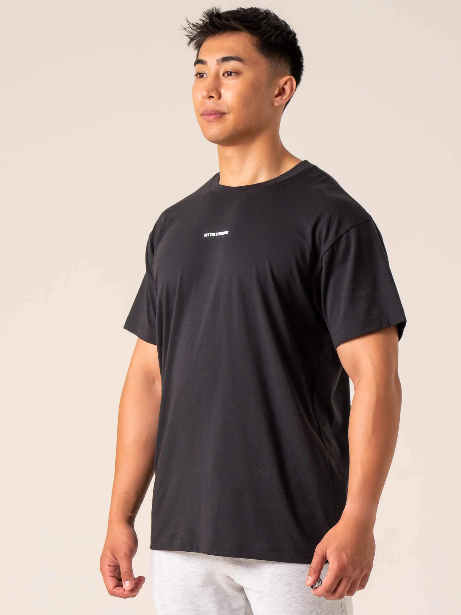 Emerge Oversized T-Shirt - Faded Black - Image 3