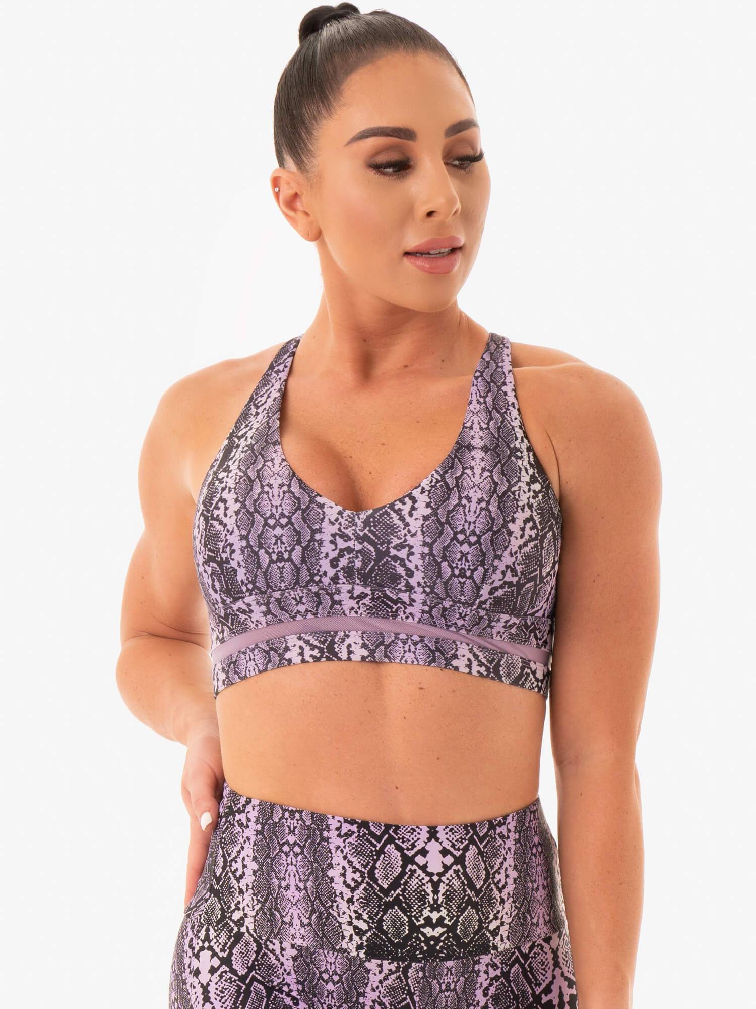 NEM X RW Sports Bra - Purple Snake - Image 4