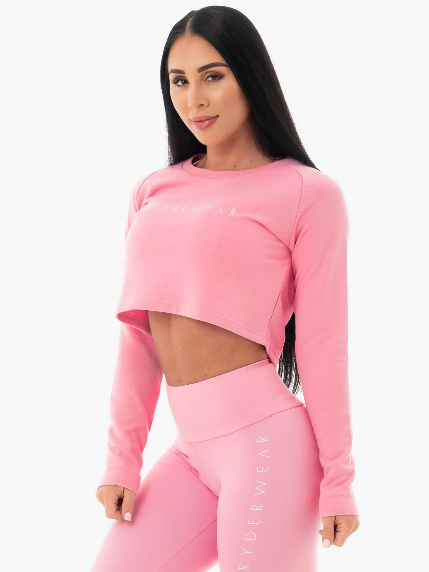 Staples Cropped Sweater - Pink - Image 3