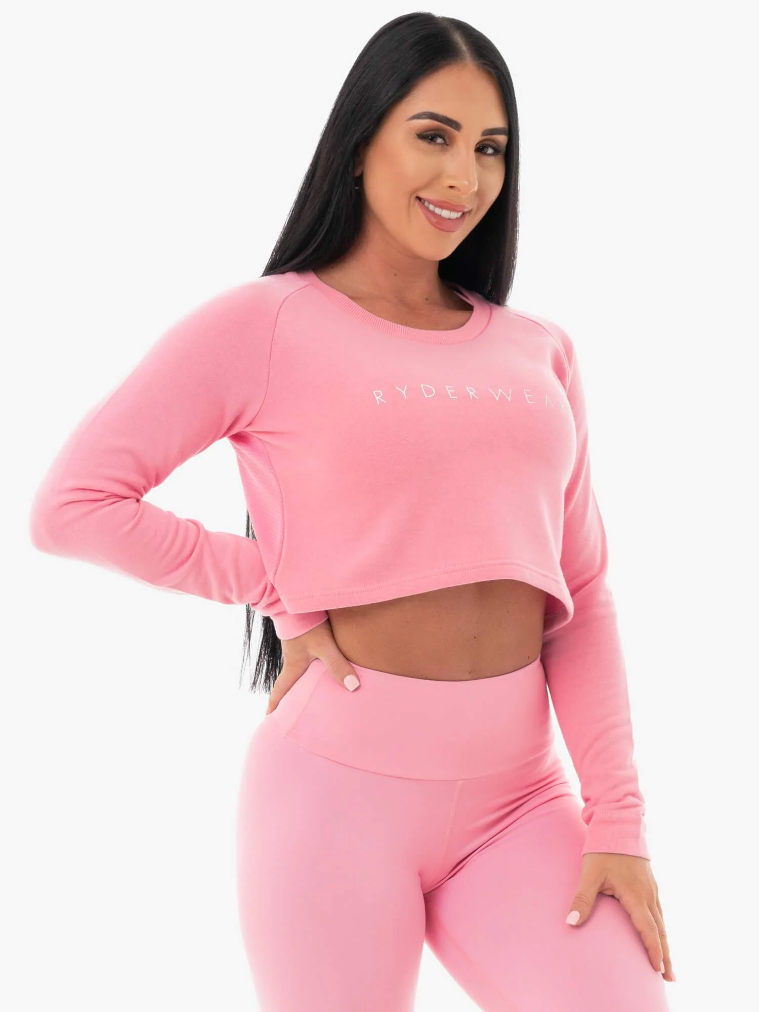 Staples Cropped Sweater - Pink - Image 5