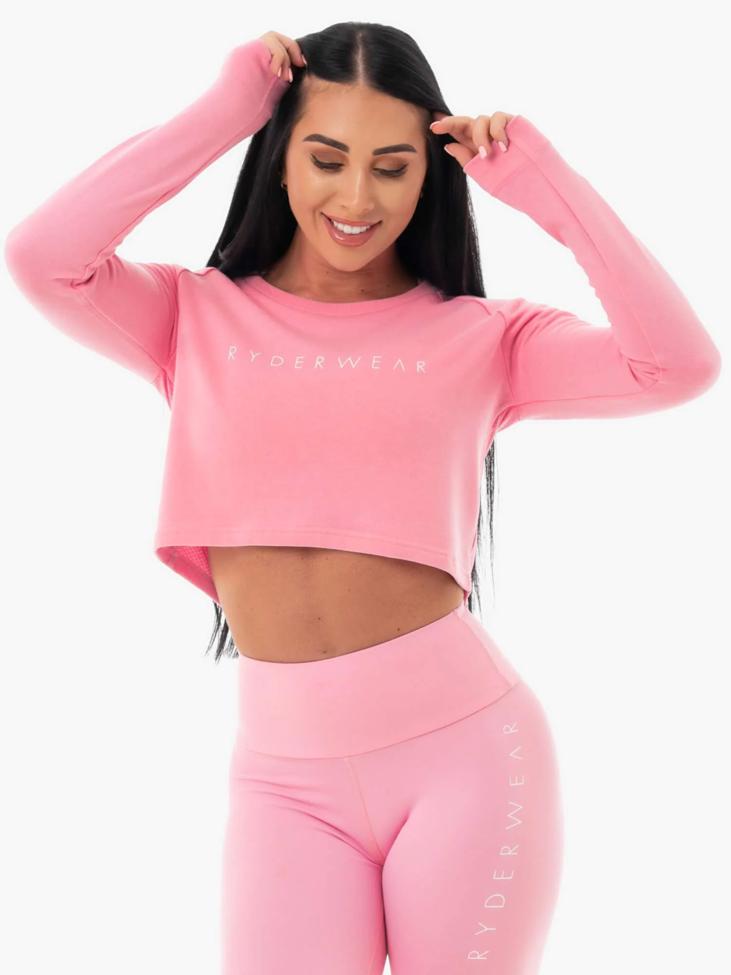 Staples Cropped Sweater - Pink - Image 6