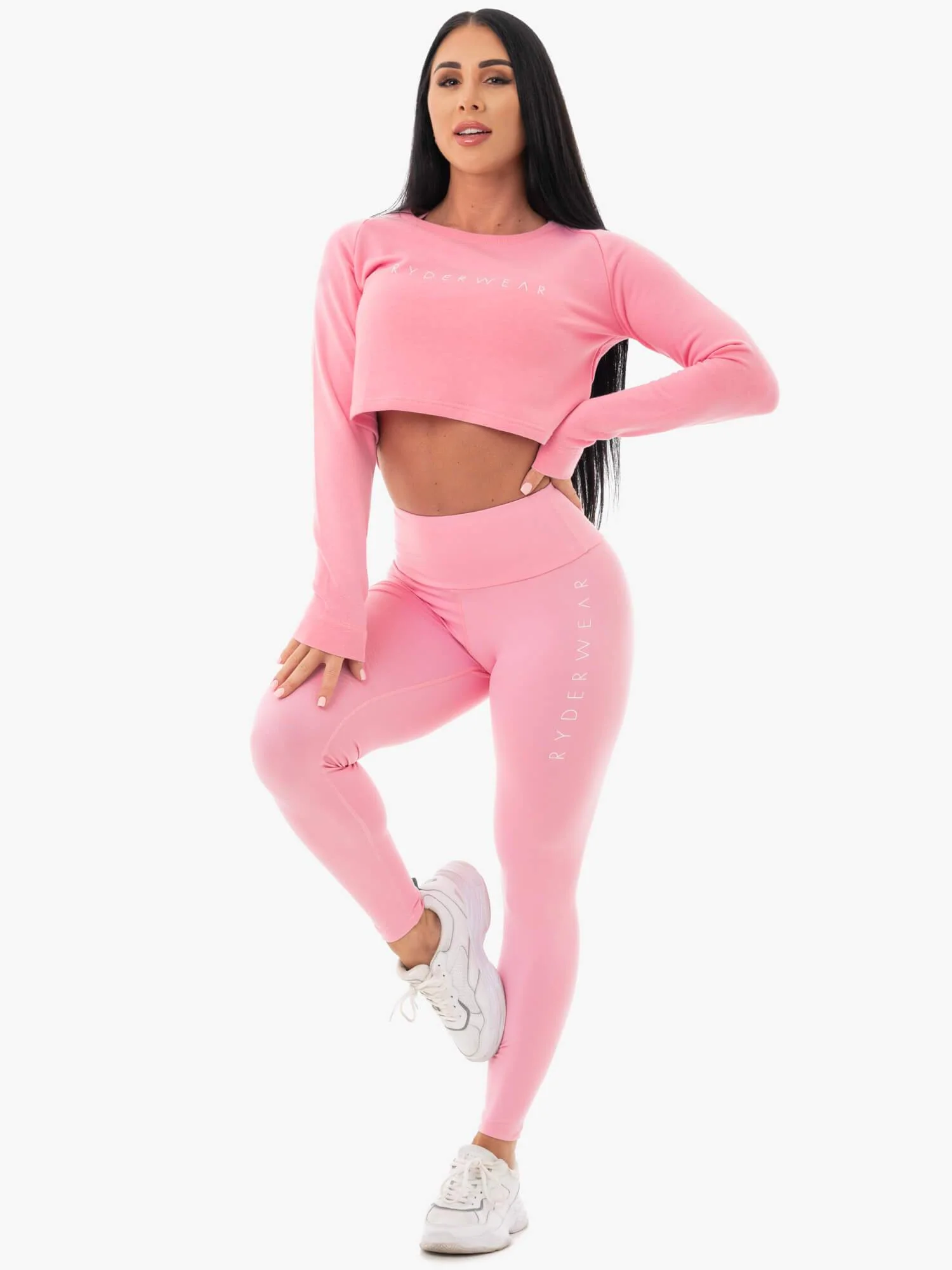 Staples Cropped Sweater - Pink - Image 7