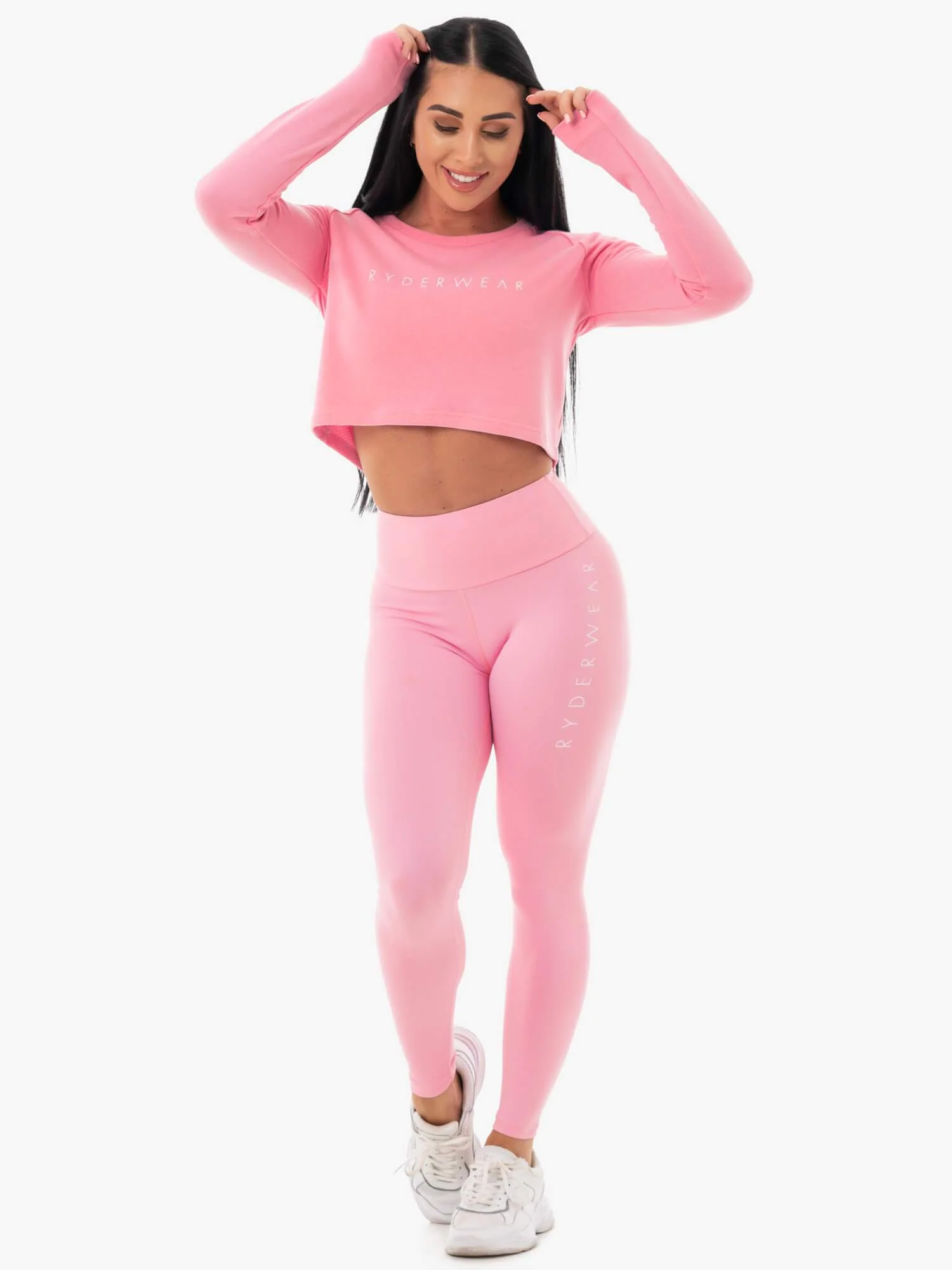 Staples Cropped Sweater - Pink - Image 8